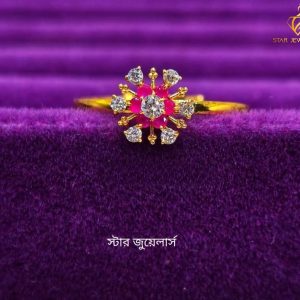 Solid Traditional Gold Finger Ring Collection – Premium Zircon Stone