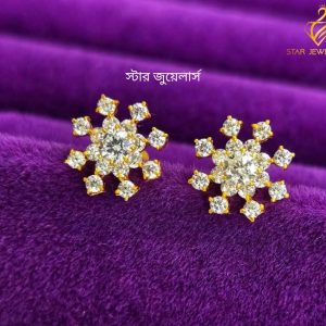 Solid 18K Gold Body Hallmarked Kadom Chara Ear Tops